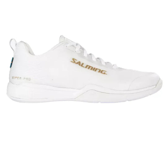 Salming Viper Pro Squash Shoes (White/Gold)